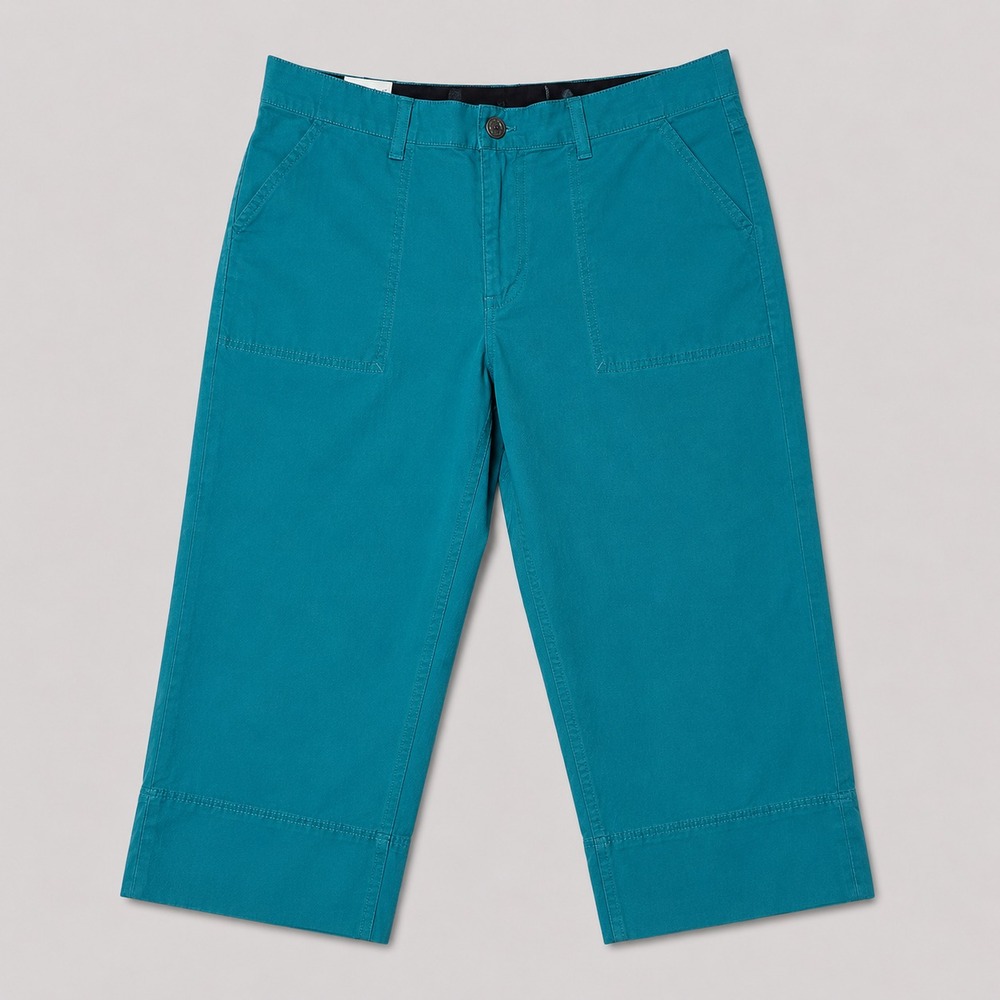 Gloria Vanderbilt Khaki Unlimited Capri Pants Women's Size 14 Turquoise NWT